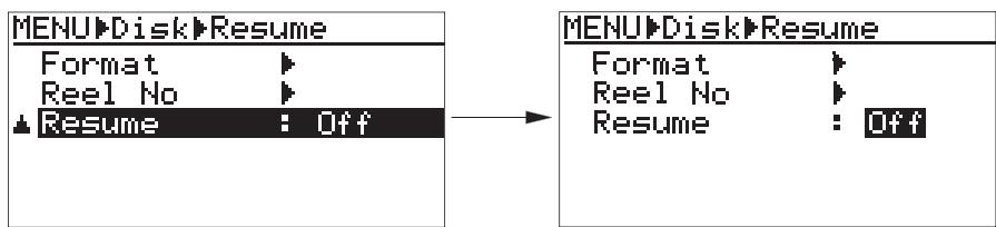 FOSTEX FR-2LE - Activation/désactivation de la fonction resume - 2