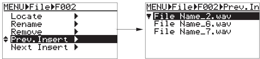 FOSTEX FR-2LE - Rétablir dans l'adl un fichier supprimé (prev. insert/next insert) - 3
