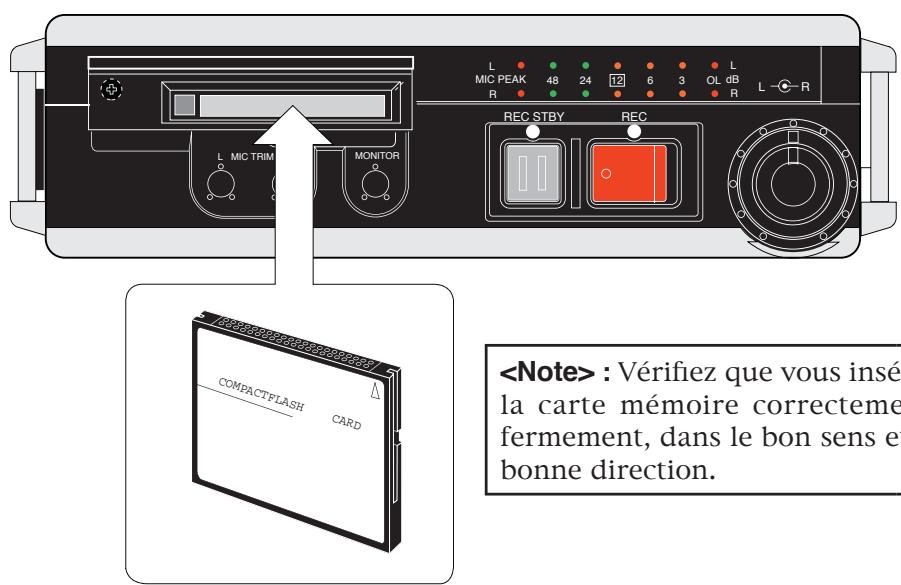 FOSTEX FR-2LE - 1) Insérez la carte mémoire dans son emplacement, et allumez le FR-2LE. - 1