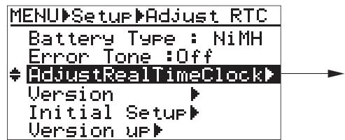 FOSTEX FR-2LE - Réglage de l'horloge temps réel (adjust real time) - 3