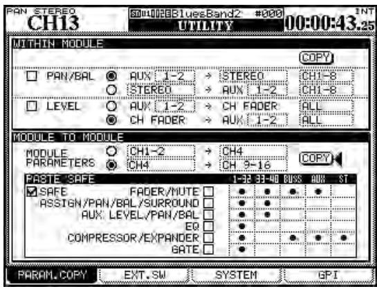 TASCAM DM-4800 - Utilitaires de copie (UTILITY) - 1
