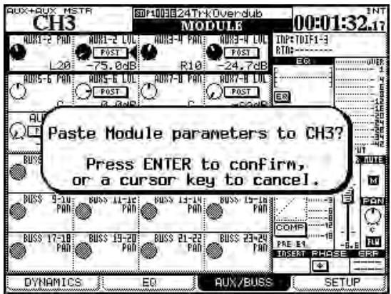 TASCAM DM-4800 - Pour copier les paramètres de voie - 1