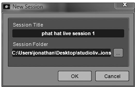 PRESONUS STUDIOLIVE 24.4.2 - Création d'une nouvelle session : - 1