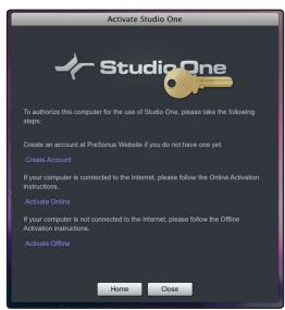 PRESONUS STUDIOLIVE 24.4.2 - Création d'un compte utilisé - 1