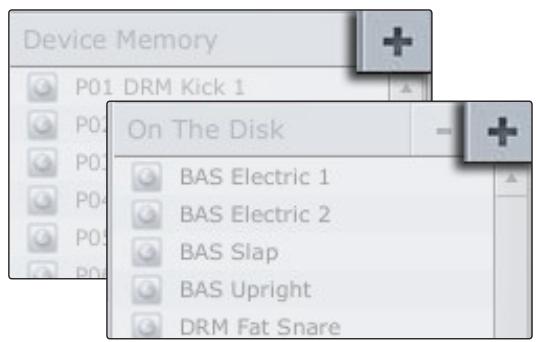 PRESONUS STUDIOLIVE 24.4.2 - Bouton ajouter nouveau crée une nouvelle scène ou un nouveau preset - 1