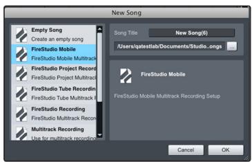 PRESONUS STUDIOLIVE 24.4.2 - Création d'un nouveau morceau - 2