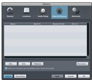 PRESONUS STUDIOLIVE 24.4.2 - Configuration d'un clavier de commande MIDI externe depuis la page de démarrage - 1