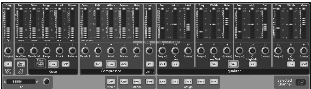 PRESONUS STUDIOLIVE 24.4.2 - Règle et affiche le temps de fermeture du gate sur la voie sélectionnée. - 2