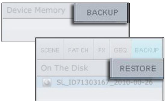 PRESONUS STUDIOLIVE 24.4.2 - Crée et restaure les sauvegardes de votre studiolive - 1