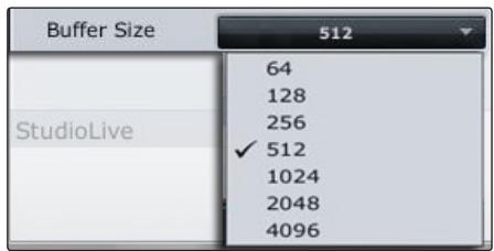 PRESONUS STUDIOLIVE 24.4.2 - Mode de fonctionnement change la façon dont est réglée la taille de la mémoire tampon du pilote de la studiolive - 2