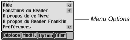 FRANKLIN EBM911 - Menu Options - 1