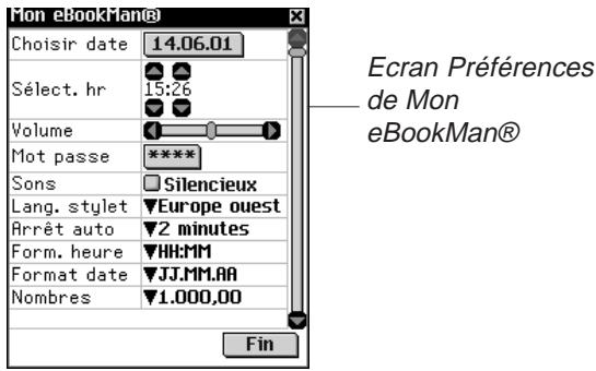 FRANKLIN EBM911 - Utilisation de Mon eBookMan® - 1