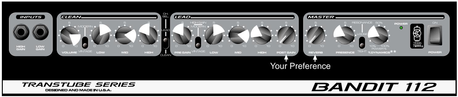 PEAVEY STUDIO PRO 112 - RECOMMENDED SETTINGS - 3