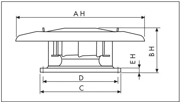 UNELVENT CRHB/T - Dimensions (mm) - 1