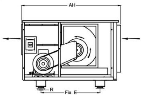 UNELVENT KDTA - KDTR - CAISSONS DE VENTILATION ET DE DESENFUMAGE F400-120 (400°C/2h) Cé Série KDTA - KDTR à transmission - 2
