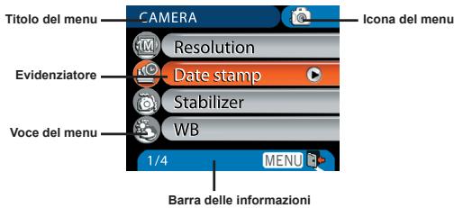 AIPTEK POCKET DV 8800 - - Ilustrazione del Menu - 1