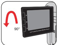 AIPTEK POCKET DV 8800 - Drehen Sie den LCD-Bildschirm. - 1