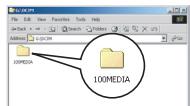 AIPTEK POCKET DV 8800 - Double-click on the 100MEDIA file folder. - 2