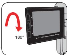 AIPTEK POCKET DV 8800 - Drehen Sie den LCD-Bildschirm. - 2