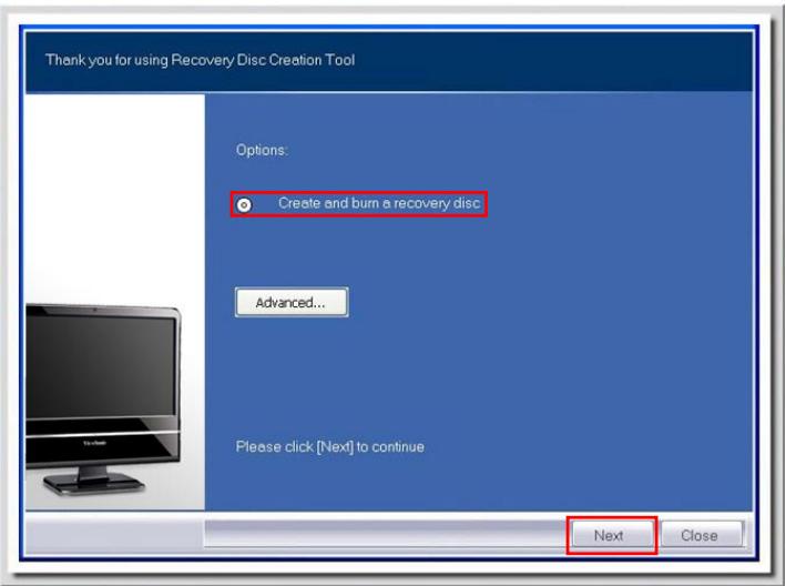 VIEWSONIC VPC100 ALL-IN-ONE - Comment créé le disque de récapération du système - 2