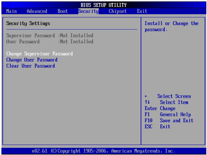 VIEWSONIC VPC100 ALL-IN-ONE - Security Menu (Menu Sécurité) - 1