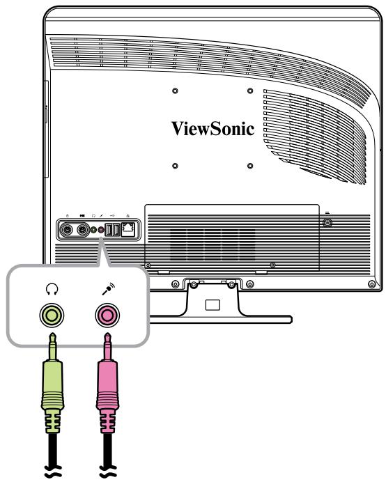 VIEWSONIC VPC100 ALL-IN-ONE - Connexion d'un microphone - 1