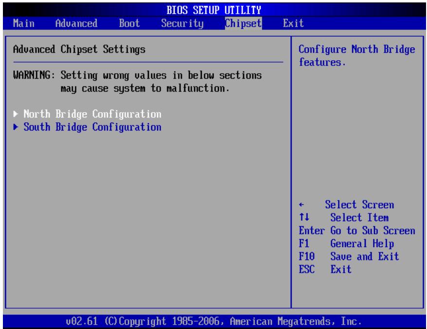 VIEWSONIC VPC100 ALL-IN-ONE - Chipset Menu (Menu Chipset) - 1