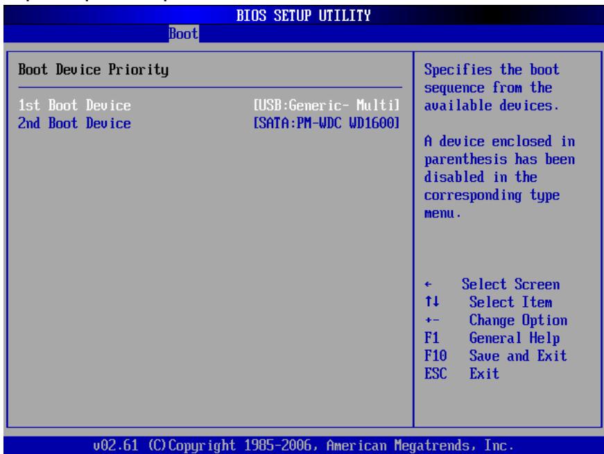 VIEWSONIC VPC100 ALL-IN-ONE - Boot Device Priority - 1