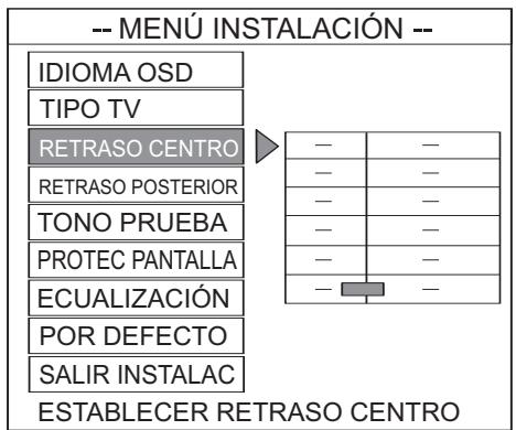 ALTEC LANSING PT8051 - Configuración de retraso centro - 1