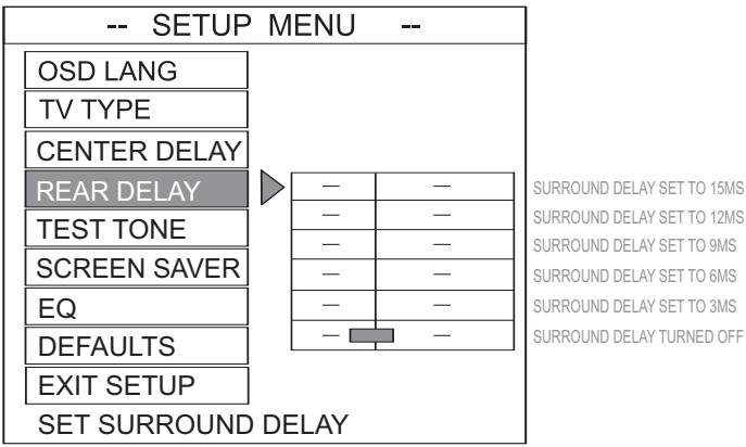 ALTEC LANSING PT8051 - Rear Delay Setting - 1