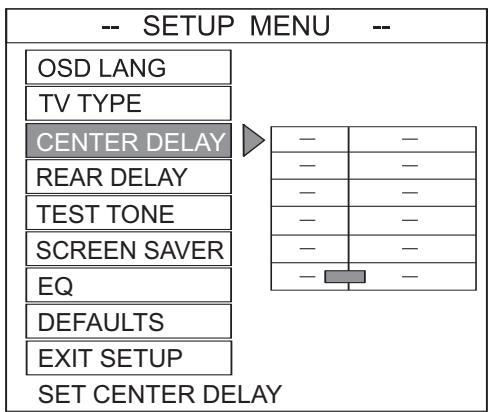ALTEC LANSING PT8051 - Center Delay Setting - 1