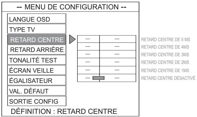 ALTEC LANSING PT8051 - Réglage « retard canal central - 1