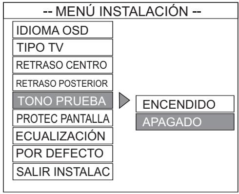 ALTEC LANSING PT8051 - Configuración del Tono de prueba - 1