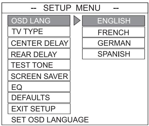 ALTEC LANSING PT8051 - Setting the OSD Language - 1