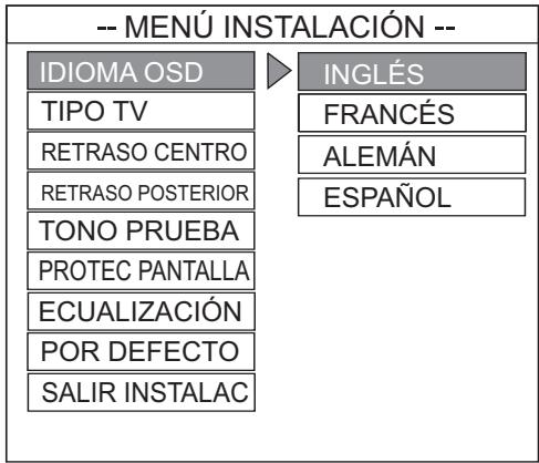 ALTEC LANSING PT8051 - Configuración del idioma OSD - 1