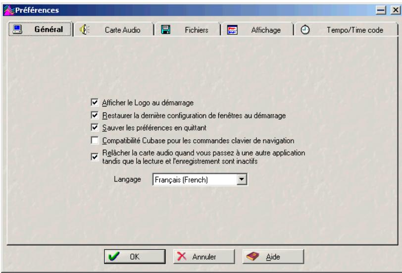 STEINBERG WAVELAB LITE 2.5 - Préférences - 1