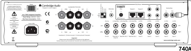 CAMBRIDGE AUDIO AZUR 740A - Menu de contrôle de marche/arrêt - 2