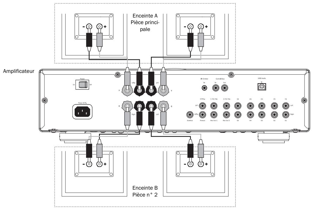 CAMBRIDGE AUDIO AZUR 651A - Raccordements de l'enceinte b - 1