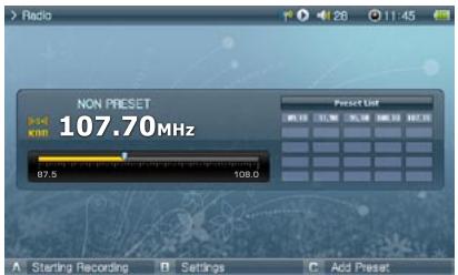 COWON A3 - Utilisation du mode Radio - 1