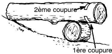 POULAN 2250 - COMMENT TRONÇONNAGE UTILISANT UN RONDIN OU UN CHEVALET - 1