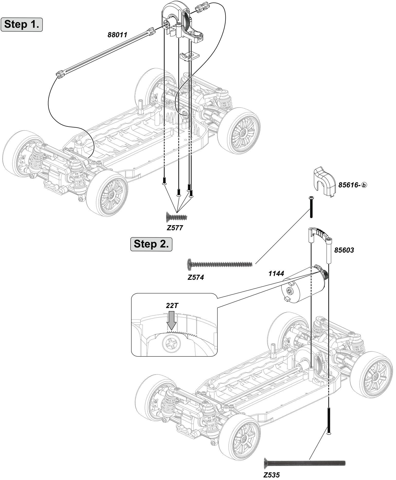 HPI E10 TOURING - Changement de configuration - 13