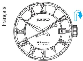 SEIKO 6R15 AUTOMATIC - Tension manuelle du ressort moteur par rotation de la couronne - 1