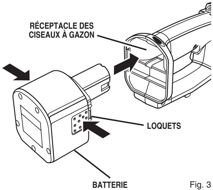 HOMELITE GS120V - INSTALLATION DE LA BATTERIE - 1