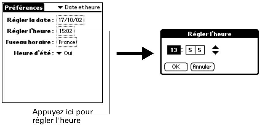PALM ZIRE 21 - Pour paramétrer l'heure : - 1
