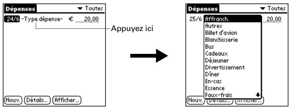 PALM ZIRE 21 - Pour ajouter une dépense : - 2