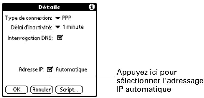 PALM ZIRE 21 - Pour identifier l'adressage IP dynamique : - 1