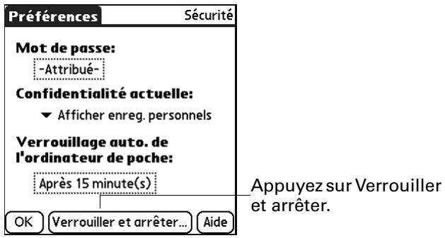 PALM ZIRE 21 - Pour verrouiller et étindre manuellement votre ordinateur de poche : - 1