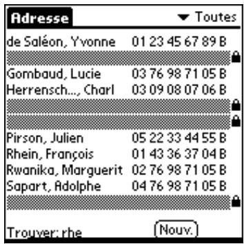 PALM ZIRE 21 - Confidentialité des enregistrements - 1