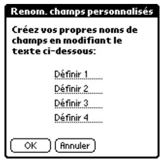 PALM ZIRE 21 - Renommer champs personnalisés - 1