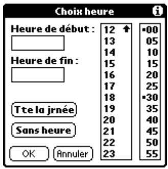 PALM ZIRE 21 - Pour programmer un événement sans heures : - 1